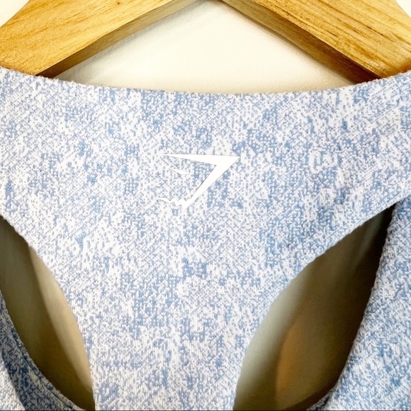 NWT Gymshark Fleur Texture Sports Bra Malibu Blue XS - Picture 7 of 10